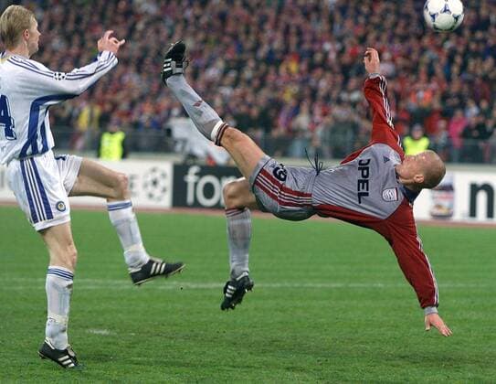 FC Bayern München - Dynamo Kiev v.l. Husin Anrii , Jancker Carsten