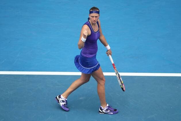 Petra Kvitova, CZE, in the quarter final of 2012 Tennis Australian Open in Melbourne, 25 01 2012 -