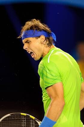 Jan. 26, 2012 - Melbourne, Australia - Rafael Nadal (ESP) in action during a men s semifinals match on day eleven of the 2012 Australian Open at Melbourne Park, Australia. TENNIS 2012 - Australian Open 2012 - Day 11 - ZUMAx35