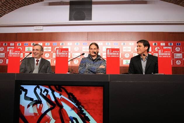 Neuzugang Mauro CETTO mit Präsident Michel Seydoux und Trainer Rudi Garcia (OSC Lille) - Präsentation - 26.01.12 xPaulineManetx 