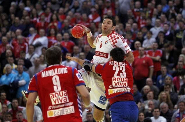 Blazenko Lackovic ( Croatia ) Handball : Serbia Croatia - Championnat D Europe - 27.01.2012 Starsport 