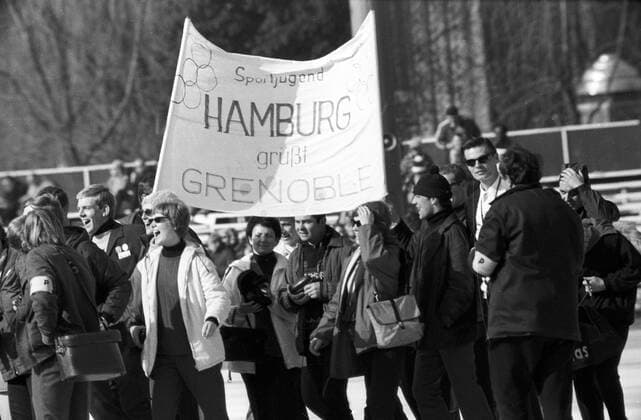 Deutsche Fans - Sportjugend Hamburg grüßt Grenoble