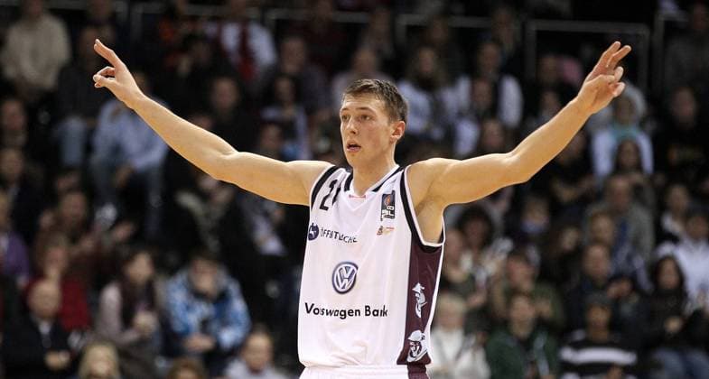 BEKO BBL Basketball Bundesliga Männer Saison 2011 2012 New Yorker Phantoms Braunschweig vs. Brose Baskets Bamberg Daniel Theis (New Yorker Phantoms)