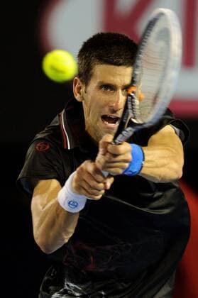 Jan. 29, 2012 - Melbourne, Victoria, Australia - Novak Djokovic (SRB) in action during the men s finals match on day 14 of the 2012 Australian Open at Melbourne Park, Australia. TENNIS 2012 - Australian Open 2012 - Day 12 - ZUMAx35