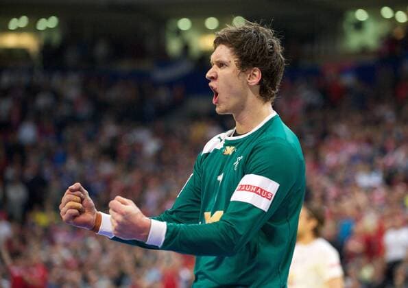 Handball Belgrad (SRB) 29.01.2012 Europameisterschaften der Herren Männer 2012 Finale Serbien (SRB) - Dänemark (DAN) Dänemark gewinnt und ist Europameister 2012 Niklas Landin Jacobsen (Dänemark, TW, No.01)