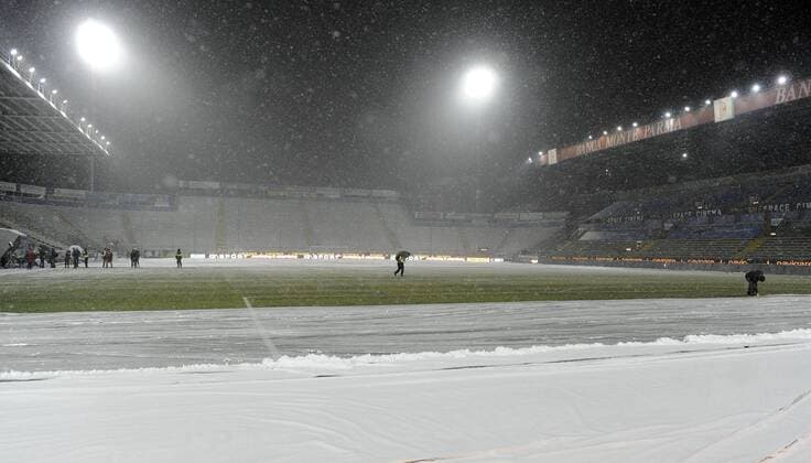Spielabsage in Parma aufgrund der Wetterbedingungen - Ennio Tardini Stadion, Heimspielstätte des FC Parma 