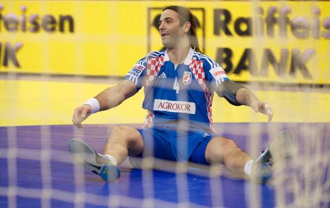 Handball Belgrad (SRB) 29.01.2012 Europameisterschaften der Herren Männer 2012 Spiel um Platz 3 Kroatien (CRO) - Spanien (ESP) Ivano Balic (Kroatien, No.04)