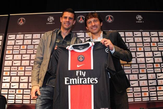 LEONARDO - Presentation de Thiago MOTTA - Parc des Princes - Football : FC Paris St. Germain - 01 02 2012 AnthonyBIBARD 