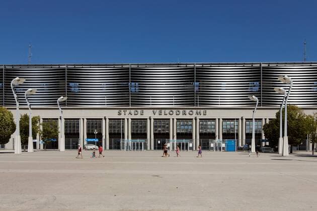 Fußball, Stadiongeschichte Olympique Marseille Stade Velodrome, Stadion von Olympique Marseille, Marseille, Bouche-du-Rhone, Provence, Frankreich, Europa iblvan02149278