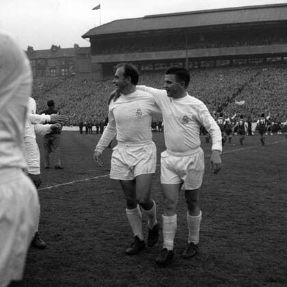 Alfredo di Stefano (li.) und Ferenc Puskas (beide Real CF Madrid)