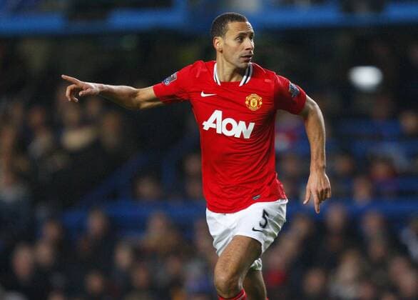 Rio Ferdinand of Manchester United.Barclays Premier League - Chelsea FC London vs. Manchester United at Stamford Bridge, London.5th February, 2012. EDITORIAL USE ONLY. No use with unauthorised audio, video, data, fixture lists, club league logos or live services. Online in-match use limited to 120 images, no video emulation. No use in betting, games or single club league player publications.