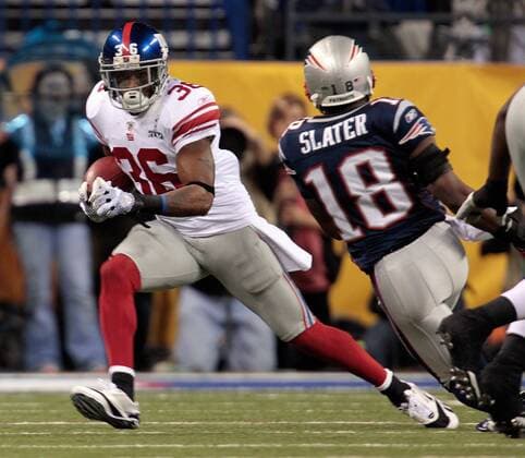 Feb. 5, 2012 - Indianapolis, IN, USA - Defensive back Will Blackmon (36) of the New York Giants picked up yardage in the first half of Superbowl XLVI on Sunday, February 5, 2012, at Lucas Oil Stadium in Indianapolis, Indiana. Super Bowl XLVI - ZUMAm67