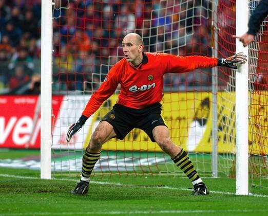 Fussball Bundesliga Borussia Dortmund Jan Koller als Torwart