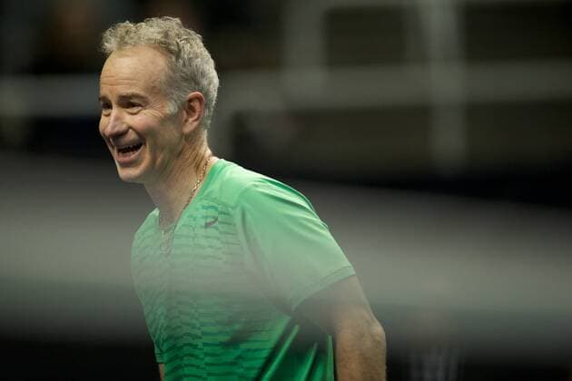 Feb. 13, 2012 - San Jose, California, U.S - John McEnroe (USA) competes during a doubles exhibition at the SAP Open at HP Pavilion in San Jose, CA. ATP Tennis Herren TENNIS 2012 - Feb 13 - SAP Open - ZUMAq48