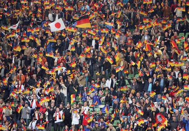 Fussball Weltmeisterschaft FIFA WM 2006 Freundschaftsspiel, Vorbereitungsspiel in Leverkusen Deutschland - Japan: Zuschauer, Fans, Fan