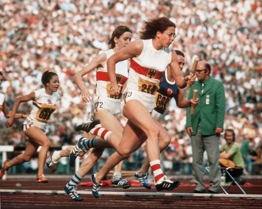 Olympische Spiele München 1972 , 4 X 100 m Frauen Annegret RICHTER Heide ROSENDAHL