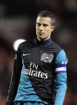 Robin van Persie of Arsenal.The FA Cup with Budweiser 5th round match between Sunderland v Arsenal at the Stadium of Light at Sunderland on 18th February 2012.EDITORIAL USE ONLY. No use with unauthorised audio, video, data, fixture lists, club league logos or live services. Online in-match use limited to 120 images, no video emulation. No use in betting, games or single club league player publications.