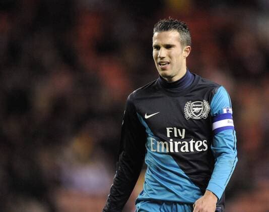 Robin van Persie of Arsenal.The FA Cup with Budweiser 5th round match between Sunderland AFC vs Arsenal FC London at the Stadium of Light at Sunderland on 18th February 2012..EDITORIAL USE ONLY. No use with unauthorised audio, video, data, fixture lists, club league logos or live services. Online in-match use limited to 120 images, no video emulation. No use in betting, games or single club league player publications.