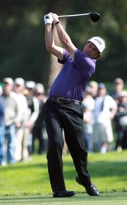 Feb. 18, 2012 - Los Angeles, California, U.S. - Phil Mickelson watches his tee shot during the third round of the Northern Trust Open golf tournament at Riviera Country Club in Los Angeles, Saturday, Feb. 18, 2012. 2012 Northern Trust Open - ZUMAc68