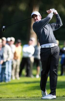 Feb. 18, 2012 - Los Angeles, California, U.S. - Jimmy Walker hits his tee shot during the third round of the Northern Trust Open golf tournament at Riviera Country Club in Los Angeles, Saturday, Feb. 18, 2012. 2012 Northern Trust Open - ZUMAc68