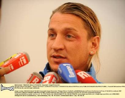 Philippe Mexes FOOTBALL : Equipe de France - Conference de presse - 27 02 2012 N.LeGouic FEP Panoramic 