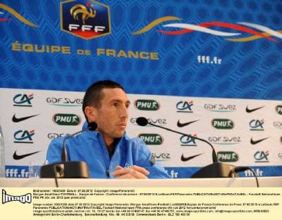 Morgan Amalfitano FOOTBALL : Equipe de France - Conference de presse - 27 02 2012 N.LeGouic FEP Panoramic 