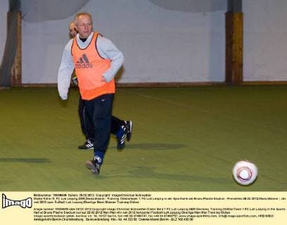 Dieter Kühn (1. FC Lok Leipzig,DDR,Deutschland) - Training Oldstarteam 1. FC Lok Leipzig in der Sporthalle am Bruno Plache Stadion - Freisteller,28.02.2012,Mann,Männer
