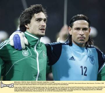 Deutschland, Herren Fussball, Länderspiel, Freundschaftsspiel, Testspiel, Deutschland vs Frankreich , 29.02.2012, Weserstadion Bremen, Mats Hummels, Tim Wiese