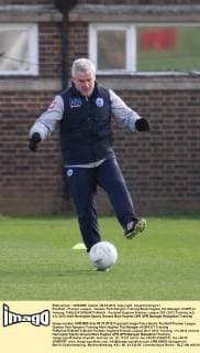 Football - Premier League - Queens Park Rangers Training Mark Hughes, the Manager of QPR at training. 