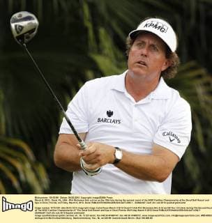 March 9, 2012 - Doral, FL, USA - Phil Mickelson hits a drive on the 12th hole during the second round of the WGC Cadillac Championship at the Doral Golf Resort and Spa in Doral, Florida, on Friday, March 9, 2012. Doral - ZUMAm67