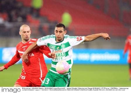 renaud Cohade (Valenciennes) Faouzi GHOULAM ( ST ETienne ) FOOTBALL : Valenciennes vs Saint-Etienne - Ligue 1 - 10 03 12 - PaulineManet Panoramic 