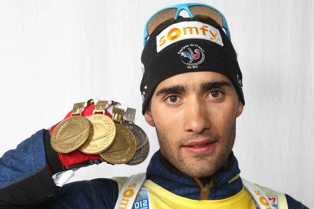 Biathlon WM IBU 11.03.2012 Weltmeisterschaften Biathlon Ruhpolding Chiemgau Arena 15 km Massenstart Herren Martin FOURCADE FRA Goldmedaille erfolgreichster Teilnehmer der Weltmeisterschaften in Ruhpolding 3xGoldmedaille (10km Sprint, 12,5km Verfolgung), 1x Silbermedaille (20km)
