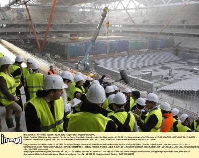 David Douillet (Ministre des sports) : Visite de David Douillet - Grand stade Lille Metropole - 12.03.2012 - GwendolineLeGoff Panoramic 