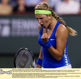 Victoria Azarenka (BLR) in action during the women s semifinals of the 2012 BNP Paribas Open held at the Indian Wells Tennis Garden in Indian Wells, California. WTA Tennis Damen Tennis 2012 - BNP Paribas Open - Women s Semifinals - ZUMAx54