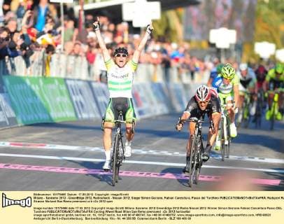 Milano - Sanremo 2012 - GreenEdge 2012, Radioshack - Nissan 2012, Sieger Simon Gerrans, Fabian Cancellara, Passo del Turchino 