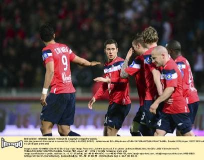 Joie des joueurs Lillois apres le second but (Lille), Lille OSC (LOSC) - Valenciennes FC xJBAutissierx 