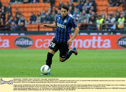 Mauro ZARATE (Inter) Milano 18 03 2012 Stadio Giuseppe Meazza Serie A 2011 2012 Football Calcio Inter Vs Atalanta allexsabba