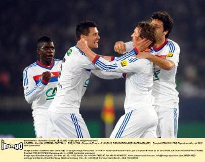 LOVREN - Kim KALLSTROM - FOOTBALL : PSG LYON - Coupe de France - 21 03 2012 