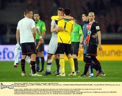 Kim KALLSTROM - Hugo LLORIS - FOOTBALL : PSG LYON - Coupe de France - 21 03 2012 