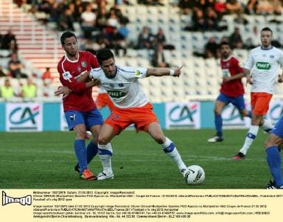 Olivier GIROUD (Montpellier) Gazelec FCO Ajaccio vs. Montpellier HSC - Coupe de France - 21 03 2012 xGerardPierlovisix 