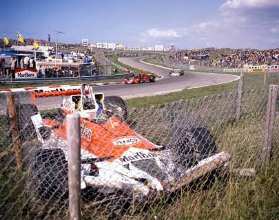 McLaren Bolide nach einem Crash in Zandvoort