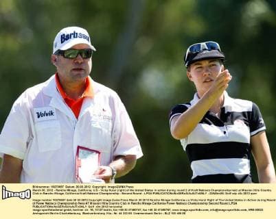 March 30, 2012 - Rancho Mirage, California, U.S - Vicky Hurst (right) of the United States in action during round 2 of Kraft Nabisco Championship held at Mission Hills Country Club in Rancho Mirage, California Kraft Nabisco Championship - Second Round - LPGA - ZUMAm30