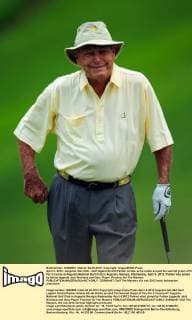 April 4, 2012 - Augusta, GA, USA - Golf legend Arnold Palmer smiles as he walks around the second green of the Par 3 course at Augusta National Golf Club in Augusta, Georgia, Wednesday, April 4, 2012. Palmer was joined by fellow legends Jack Nicklaus and Gary Player. Practice for The Masters - ZUMAm67