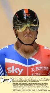 April 6, 2012 - Melbourne, Victoria, Australia - CHRIS HOY (GBR) mentally prepares to race against R. Foerstemann (GER) in the quarterfinals of the Men s Sprint event on day 3 of the 2012 UCI Track Cycling World Championships at Hisense Arena in Melbourne, Australia. Cycling 2012 - UCI Track Cycling World Championships - Day 3 - ZUMAx35