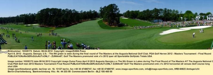 April 8, 2012 - Augusta, Georgia, U.S. - The 9th green is seen during the final round of The Masters at the Augusta National Golf Club. PGA Golf Herren 2012 - Masters Tournament - Final Round - ZUMAm67