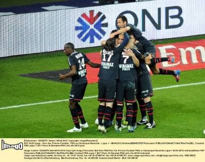 BUT ALEX (psg) - Parc des Princes Football : PSG vs Olympique Marseille - Ligue 1 - 08 04 2012 AnthonyBIBARD FEP Panoramic 