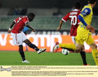 Sulley Muntari Milan 0-1 Gral celebration Serie A AC Chievo Verona - AC Milan andreaxstaccioli