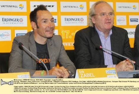 Cycling - Radsport: press conference - Pressekonferenz, Vattenfall Cyclassics 2012 Hamburg, Erik Zabel, xHOCHxZWEIx xMaltexChristiansx