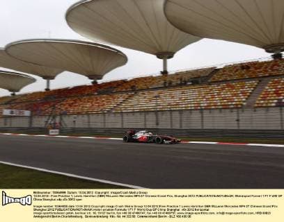 13.04.2012 - Free Practice 1, Lewis Hamilton (GBR) McLaren Mercedes MP4-27 Chinese Grand Prix, Shanghai 2012 