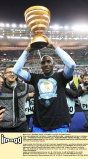 Alou Diarra (Marseille) FOOTBALL : Finale Coupe de la Ligue - Olympique Marseille vs Olympique Lyon - 14 04 2012 GwendolineLeGoff Panoramic 